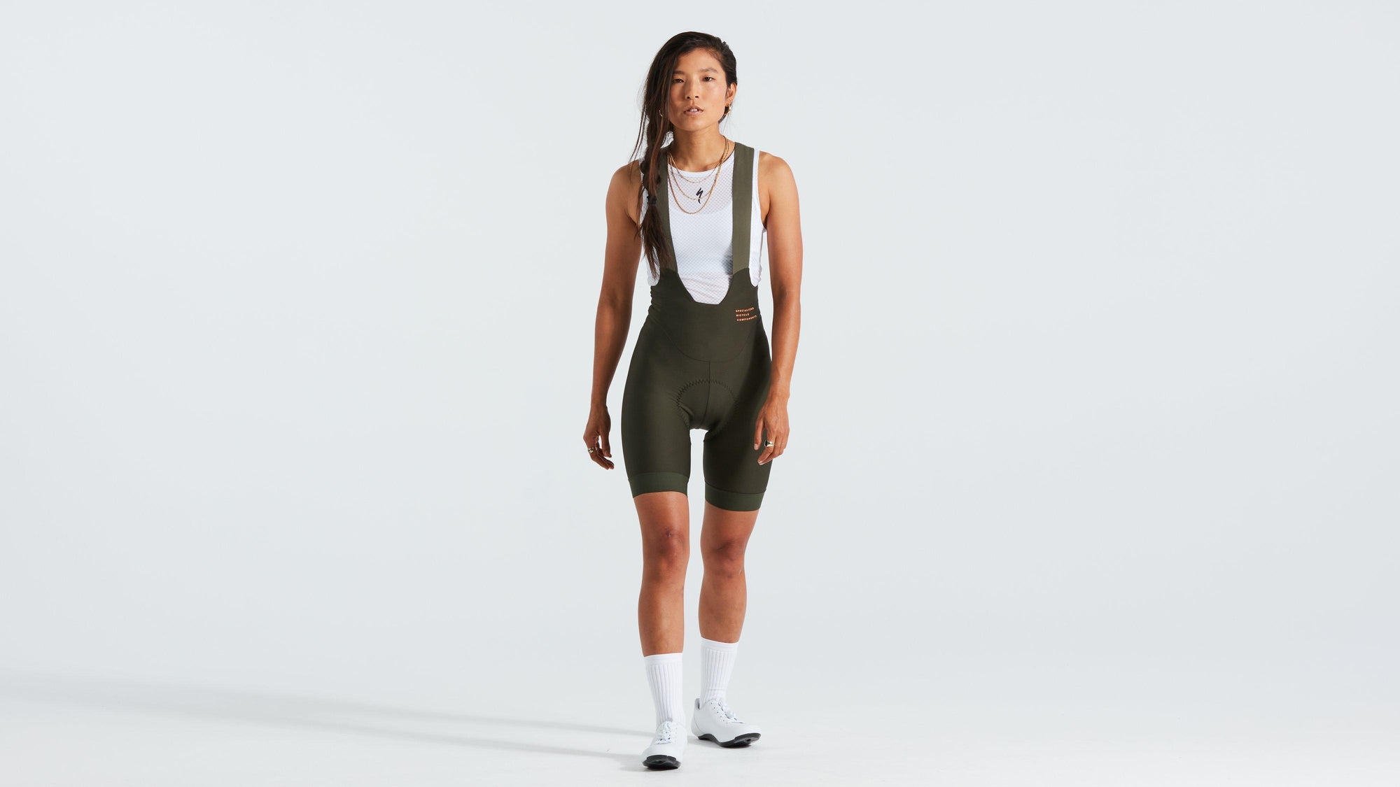 Specialized Women's Prime Bib Shorts - Dark Moss Green