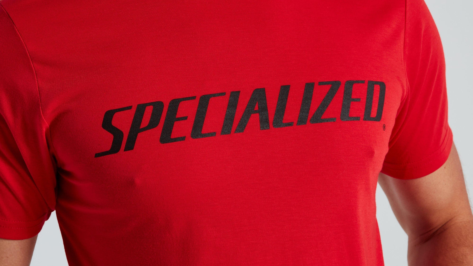 Specialized Men's Wordmark T-Shirt - Flo Red