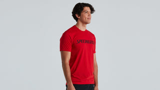 Specialized Men's Wordmark T-Shirt - Flo Red