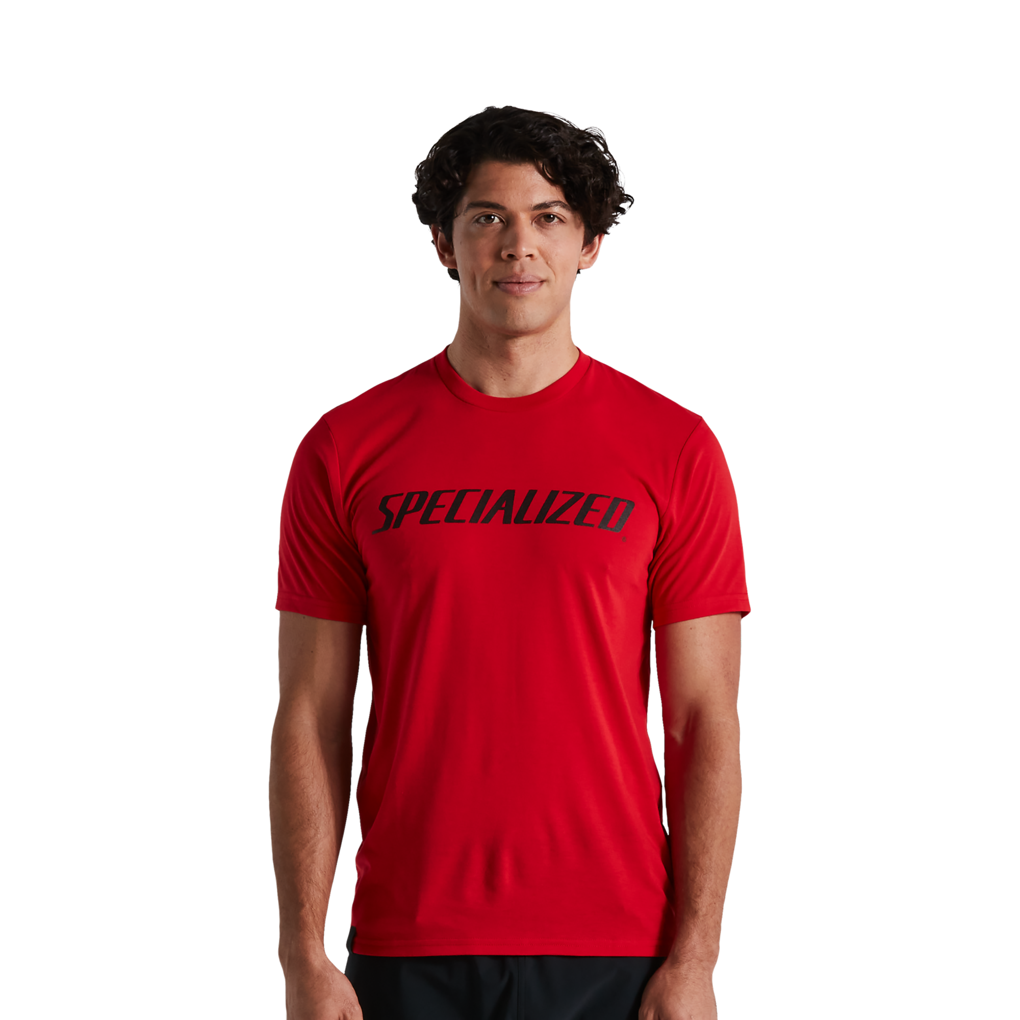 Specialized Men's Wordmark T-Shirt - Flo Red