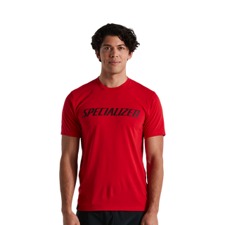 Specialized Men's Wordmark T-Shirt - Flo Red
