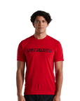 Specialized Men's Wordmark T-Shirt - Flo Red