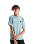 Specialized Men's S-Logo Short Sleeve T-Shirt - Arctic Blue
