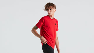 Specialized Men's S-Logo Short Sleeve T-Shirt - Flo Red