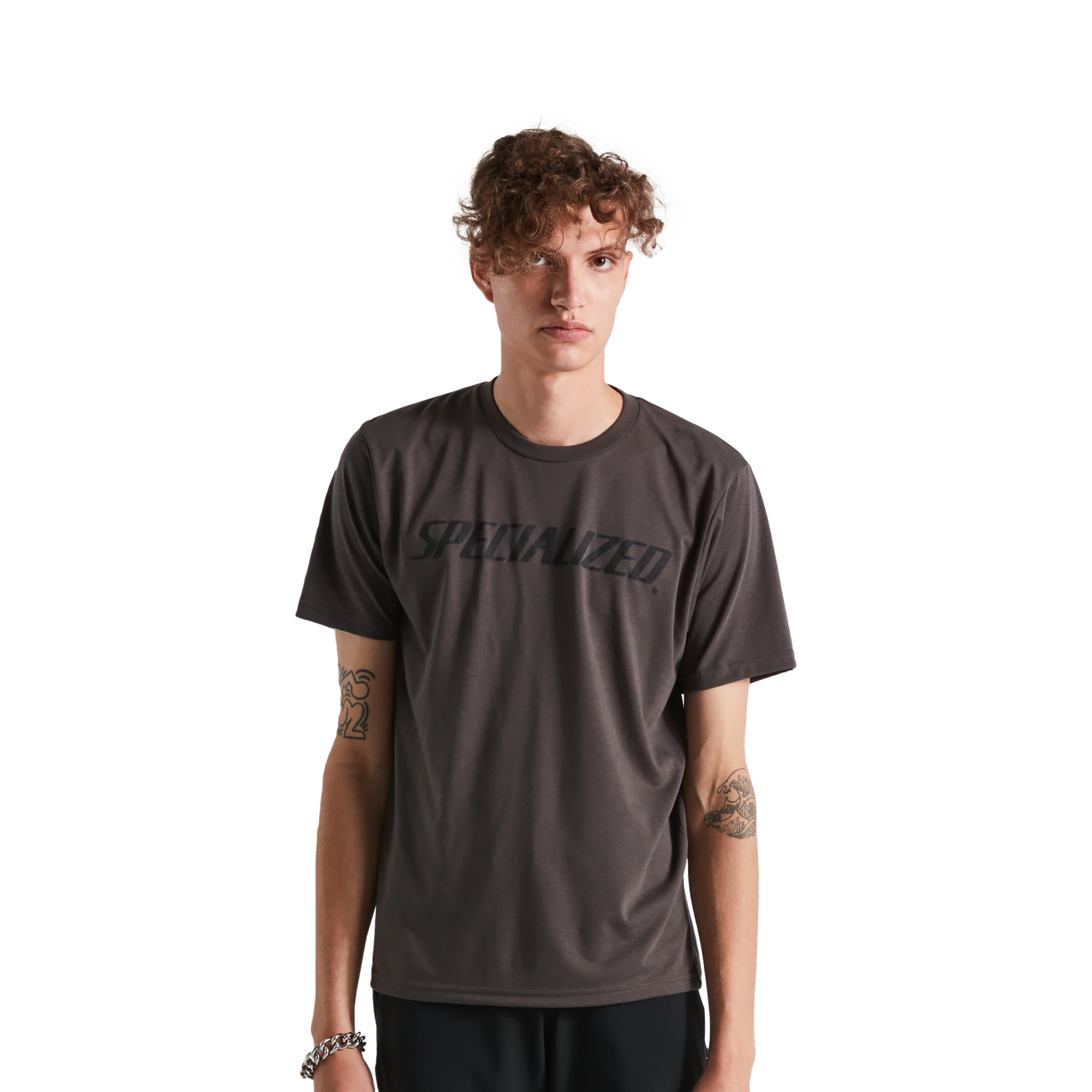Specialized Men's Wordmark Short Sleeve T-Shirt - Charcoal