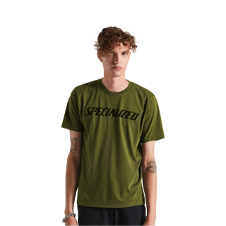 Specialized Men's Wordmark Short Sleeve T-Shirt - Olive Green