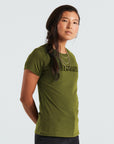 Specialized Women's Wordmark Short Sleeve T-Shirt - Olive Green