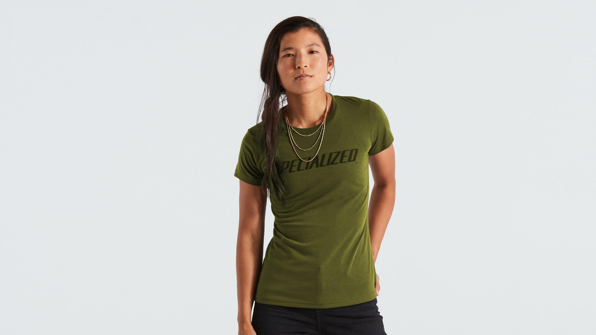 Specialized Women's Wordmark Short Sleeve T-Shirt - Olive Green