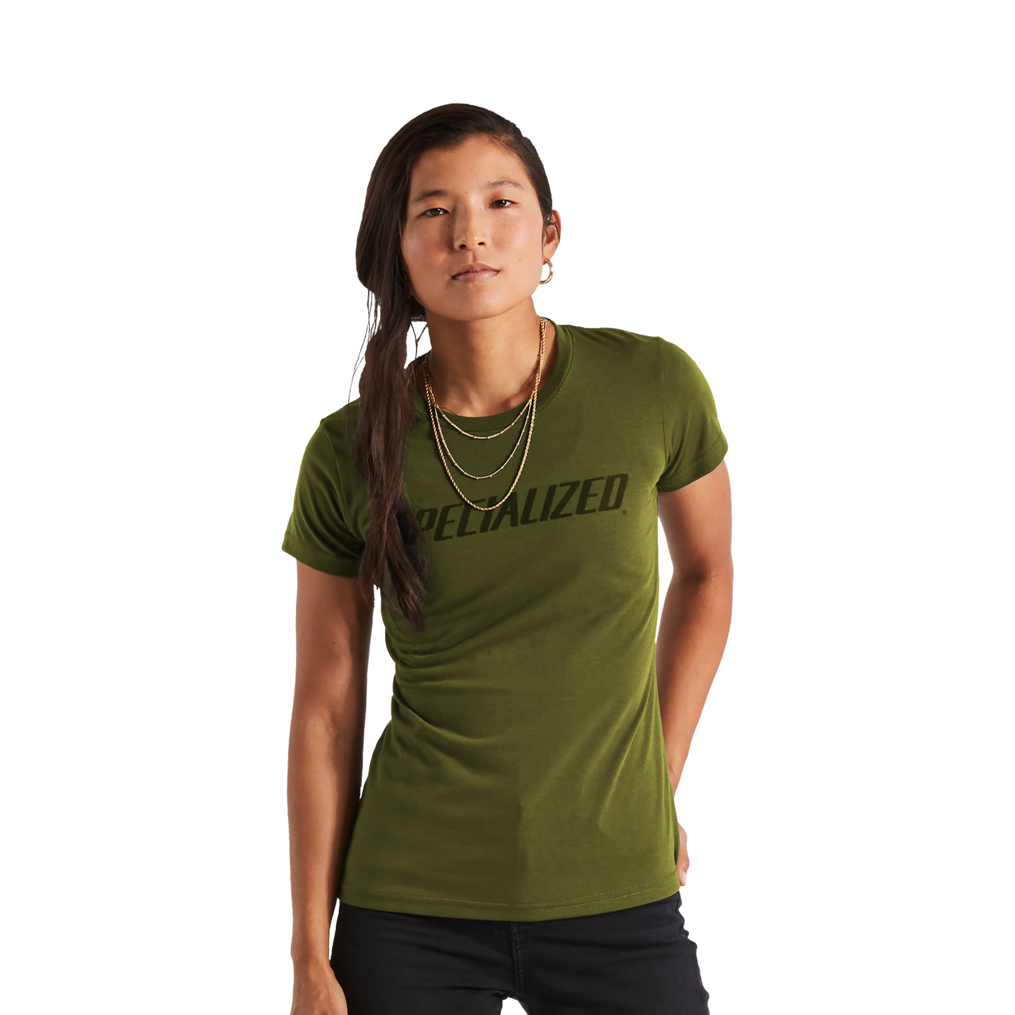 Specialized Women's Wordmark Short Sleeve T-Shirt - Olive Green