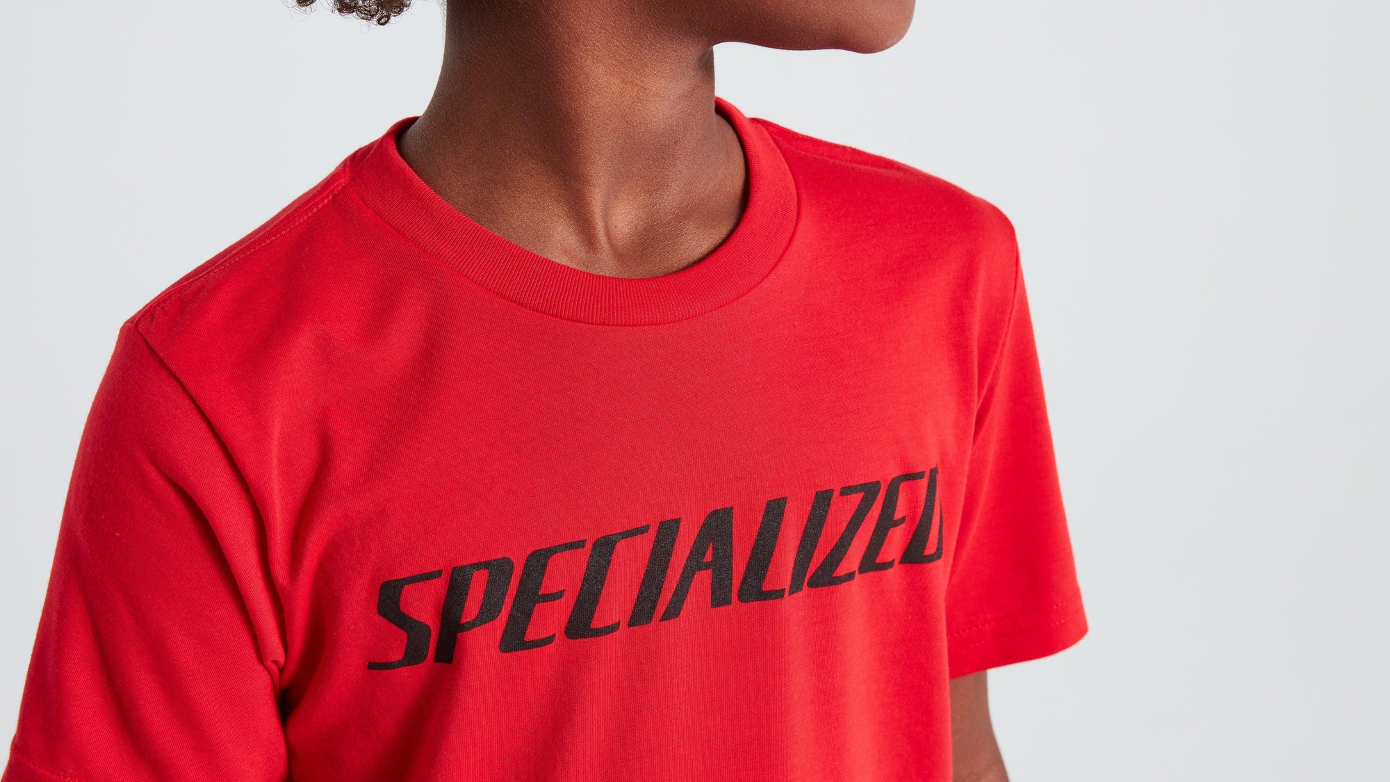 Specialized Youth Wordmark Short Sleeve T-Shirt - Flo Red