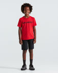 Specialized Youth Wordmark Short Sleeve T-Shirt - Flo Red