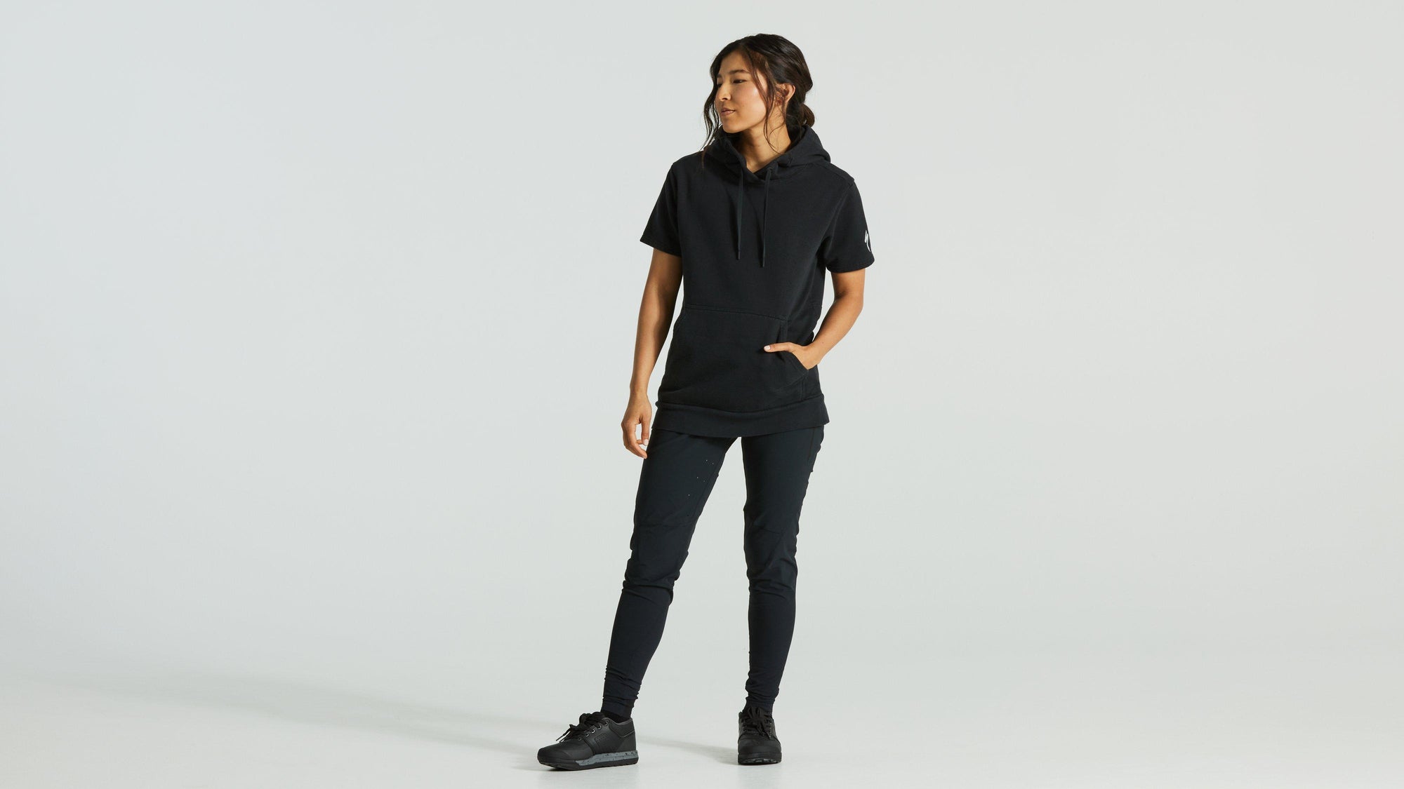Specialized Women's Legacy Short Sleeve Hoodie - Black