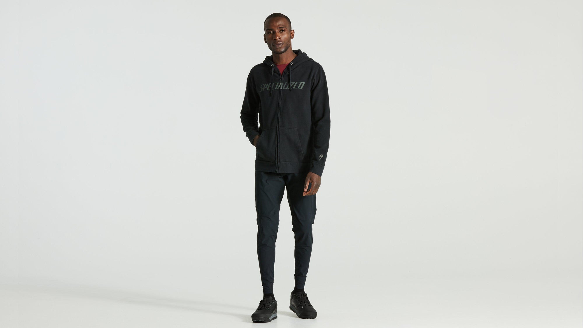 Specialized Men's Legacy Wordmark Zip-Up Hoodie - Black