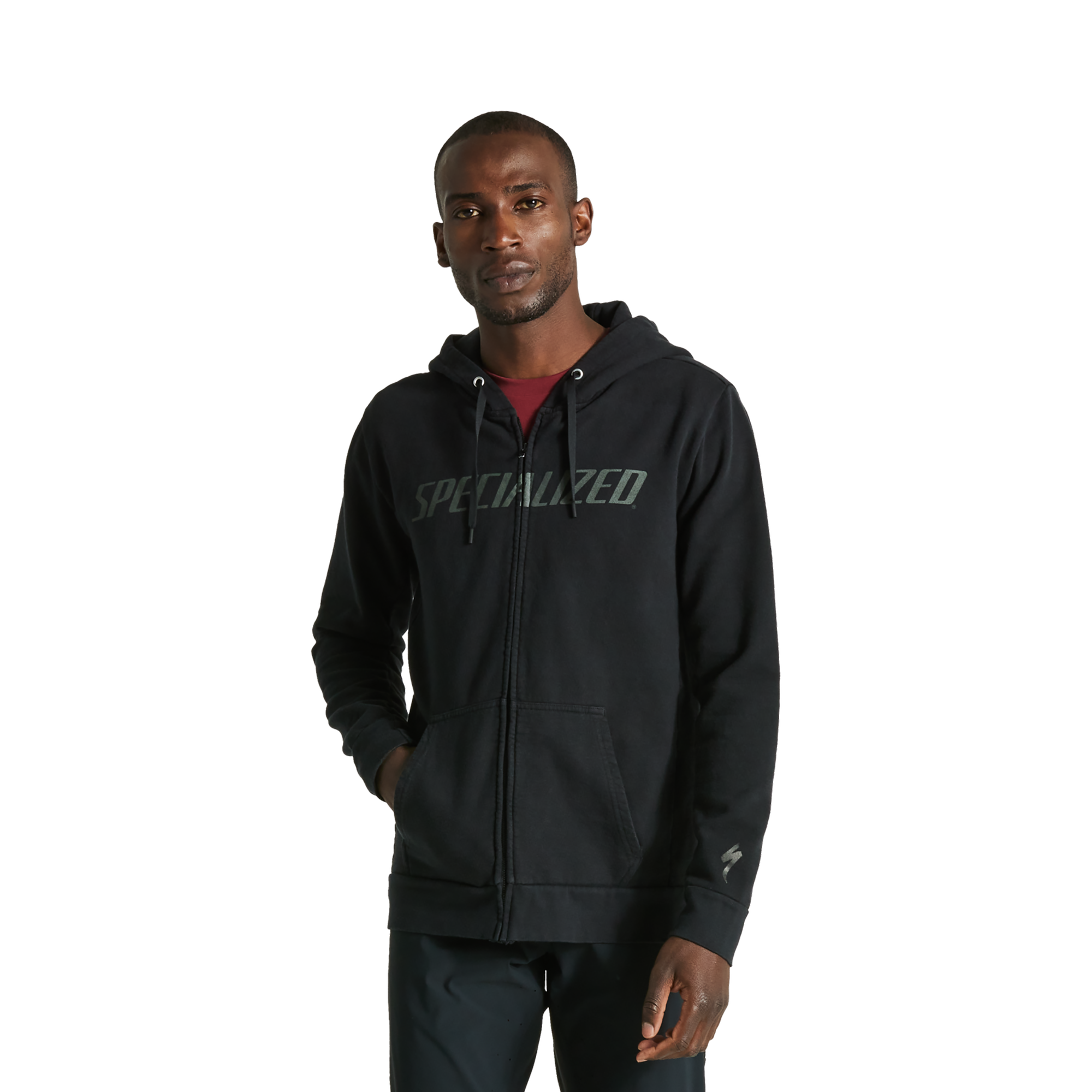 Specialized Men's Legacy Wordmark Zip-Up Hoodie - Black