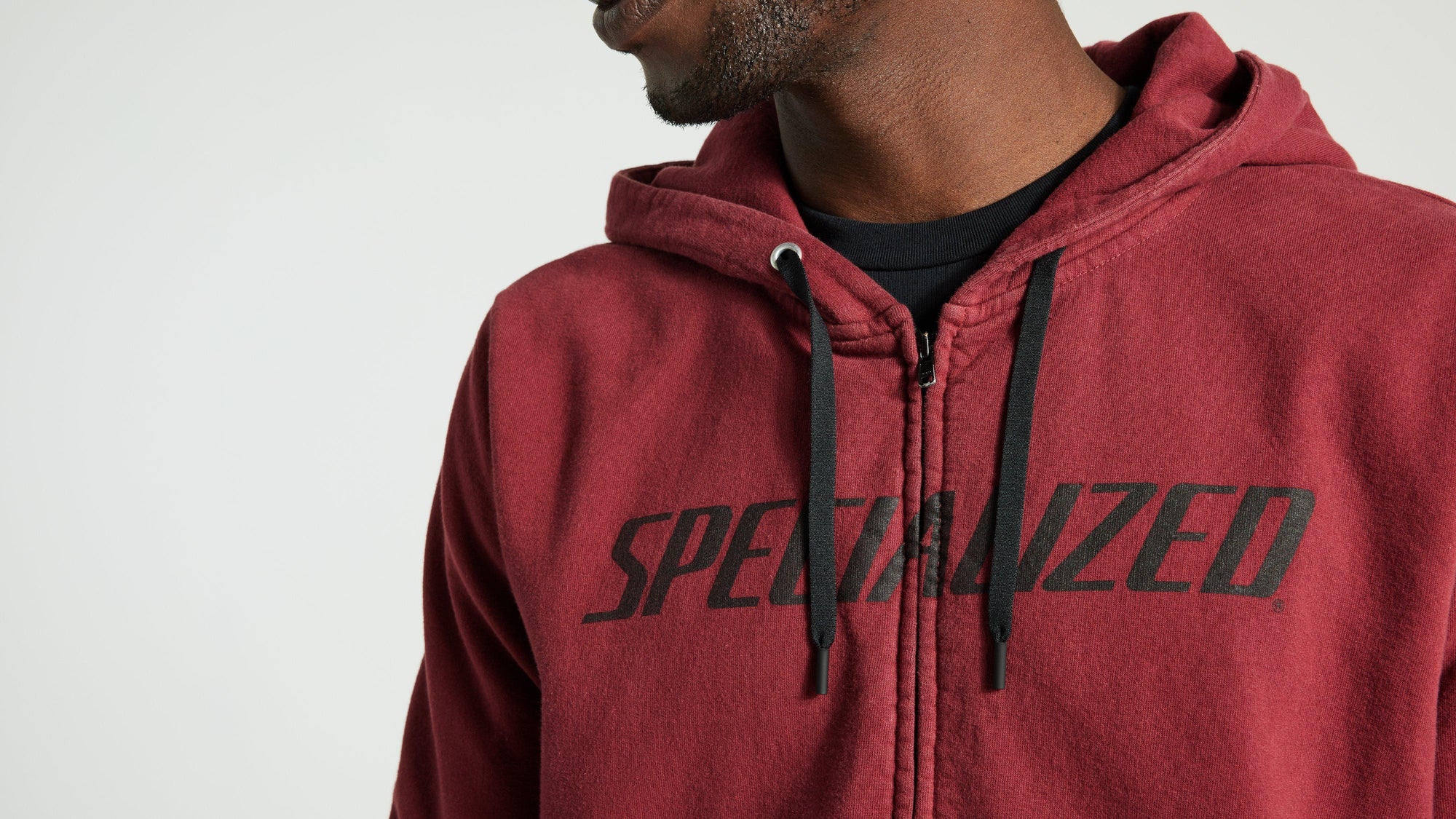 Specialized Men's Legacy Wordmark Zip-Up Hoodie - Maroon