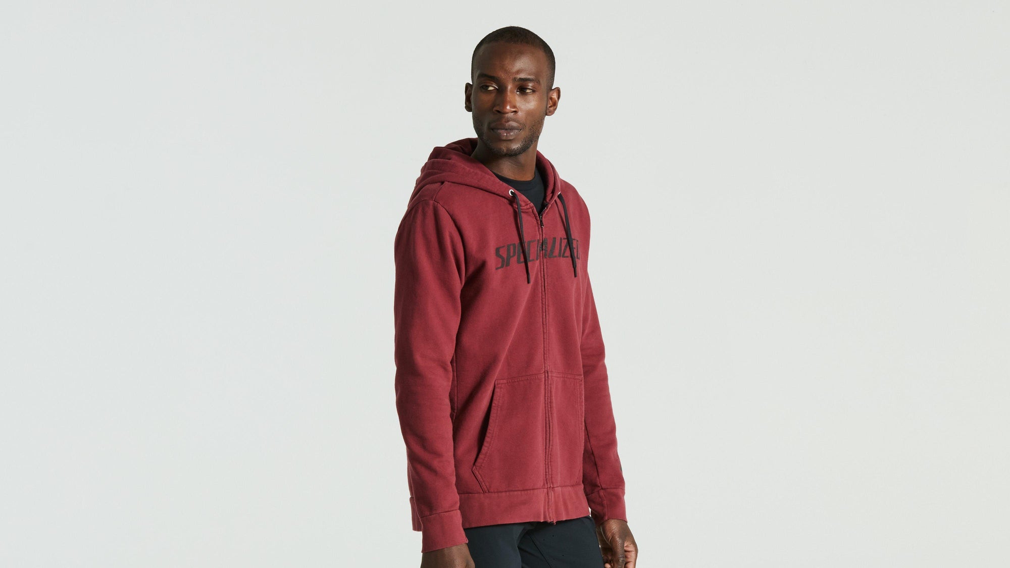 Specialized Men's Legacy Wordmark Zip-Up Hoodie - Maroon