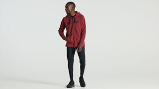 Specialized Men's Legacy Wordmark Zip-Up Hoodie - Maroon