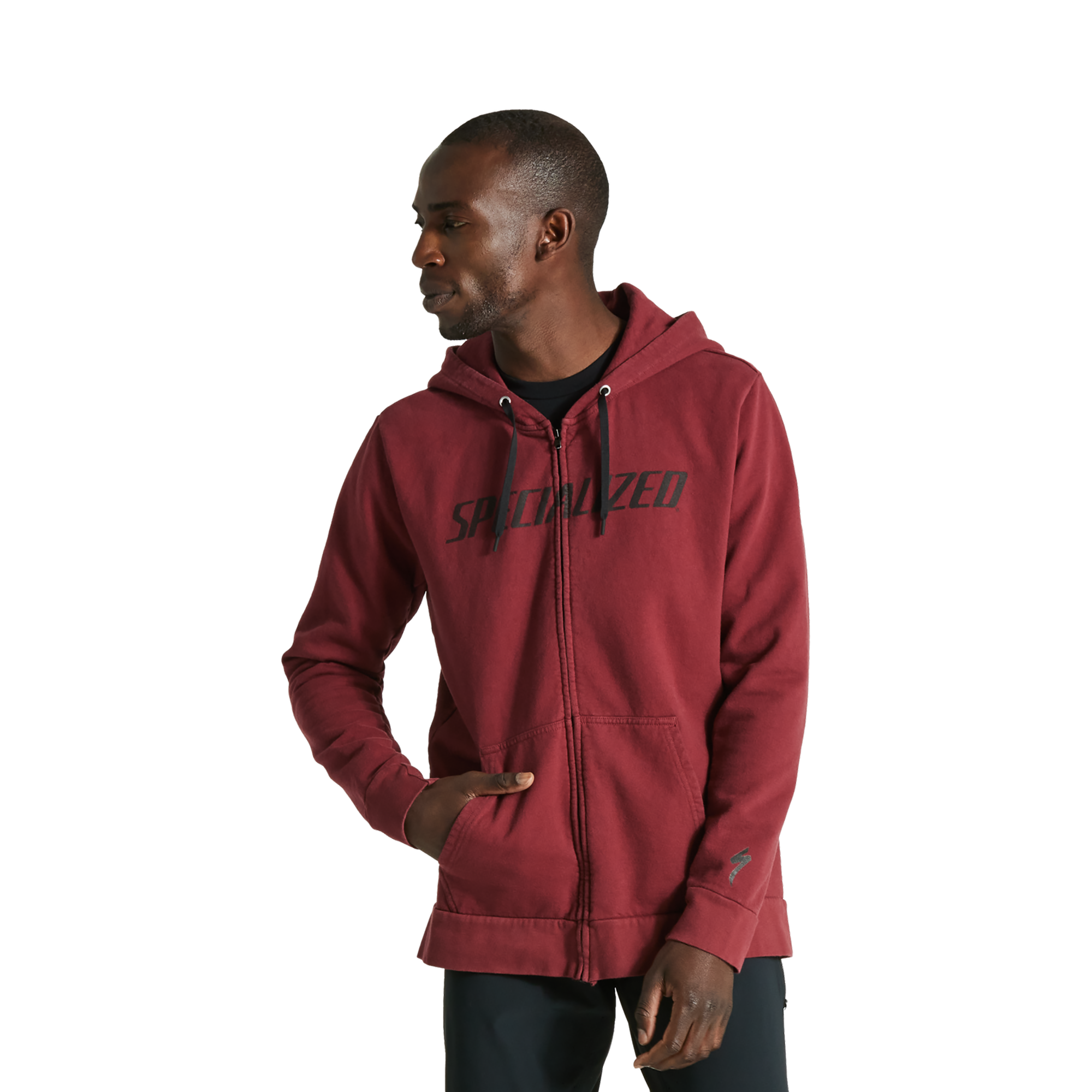 Specialized Men's Legacy Wordmark Zip-Up Hoodie - Maroon
