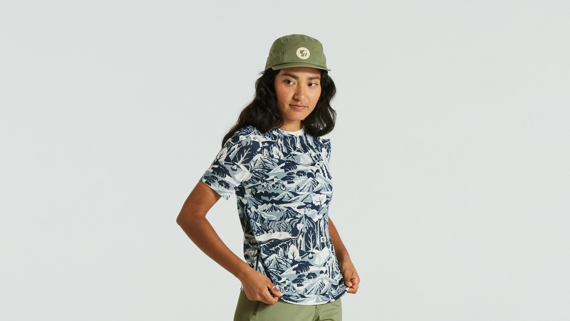 Specialized Women's Fjällräven Wool CaliSwe Short Sleeve Tee - Navy