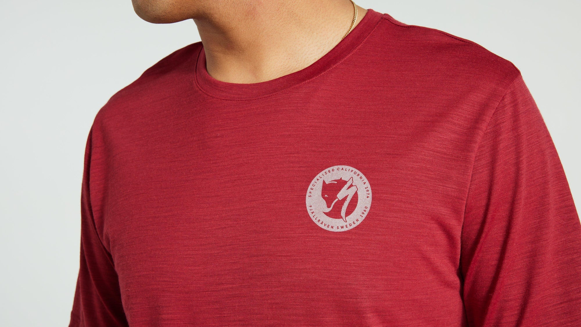 Specialized Men's Fjällräven Wool Short Sleeve Tee - Pomegranate Red