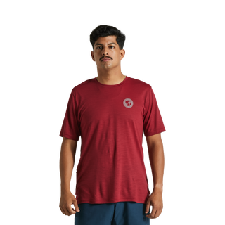 Specialized Men's Fjällräven Wool Short Sleeve Tee - Pomegranate Red