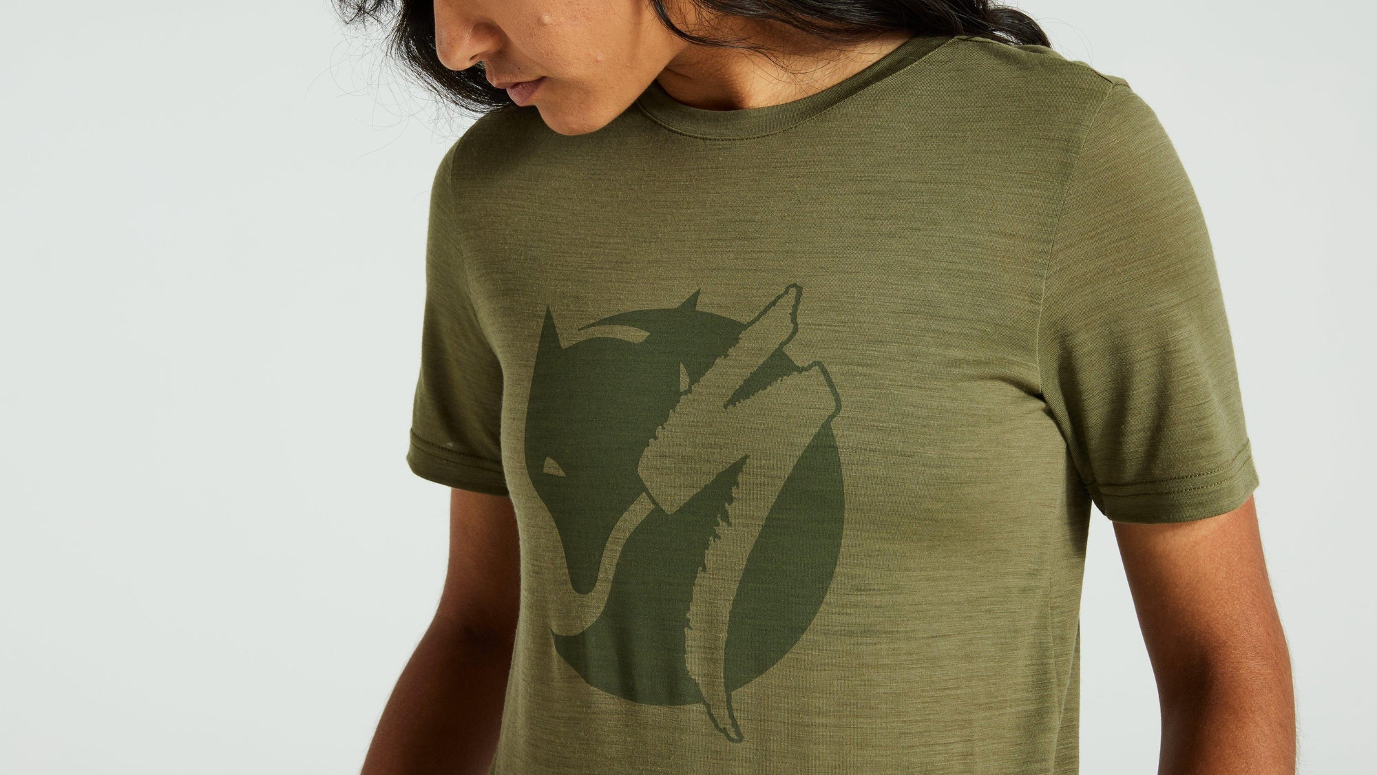 Specialized Women's Fjällräven Wool Short Sleeve Tee - Green