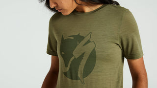Specialized Women's Fjällräven Wool Short Sleeve Tee - Green