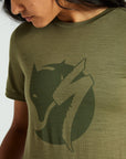 Specialized Women's Fjällräven Wool Short Sleeve Tee - Green