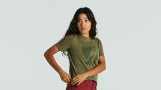 Specialized Women's Fjällräven Wool Short Sleeve Tee - Green