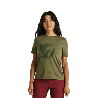 Specialized Women's Fjällräven Wool Short Sleeve Tee - Green