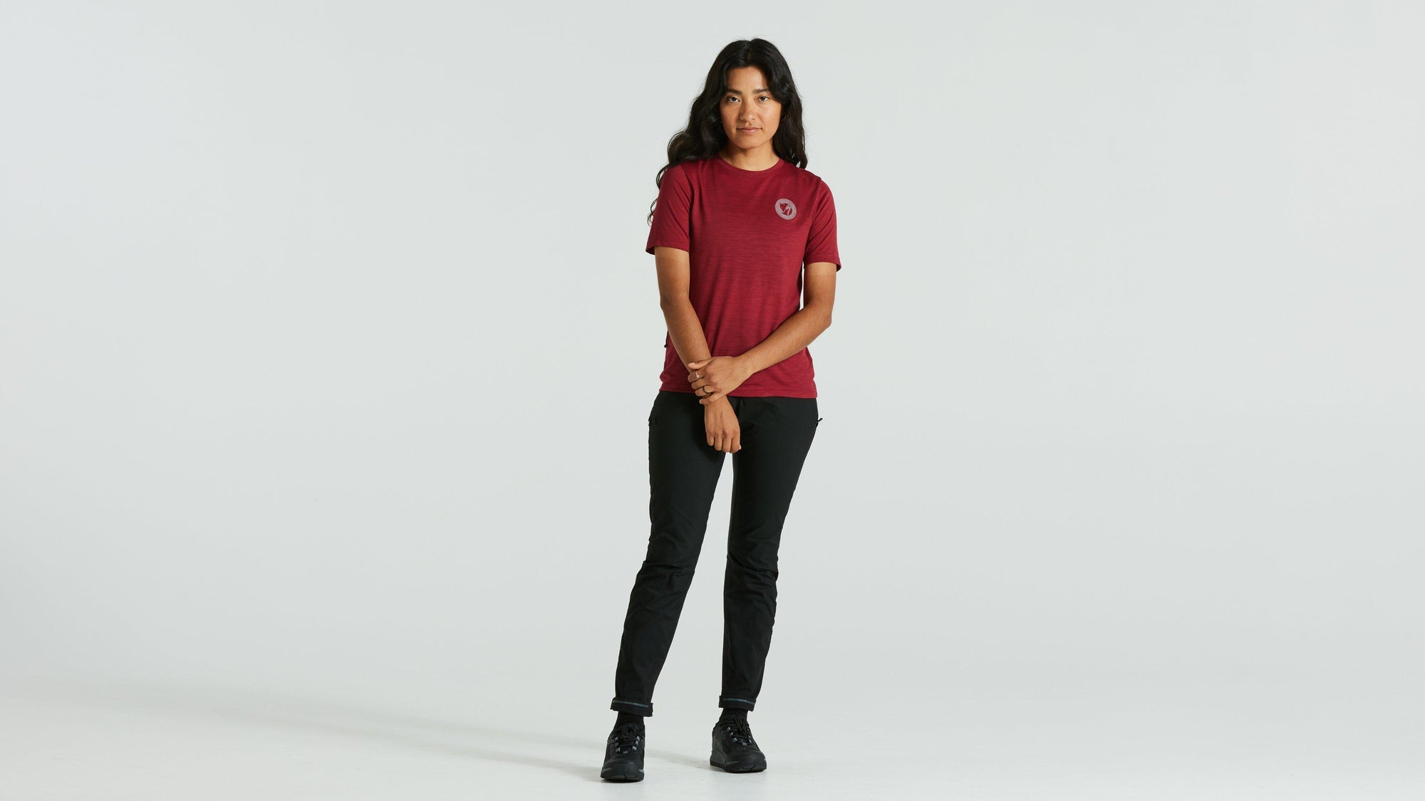 Specialized Women's Fjällräven Wool Short Sleeve Tee - Pomegranate Red