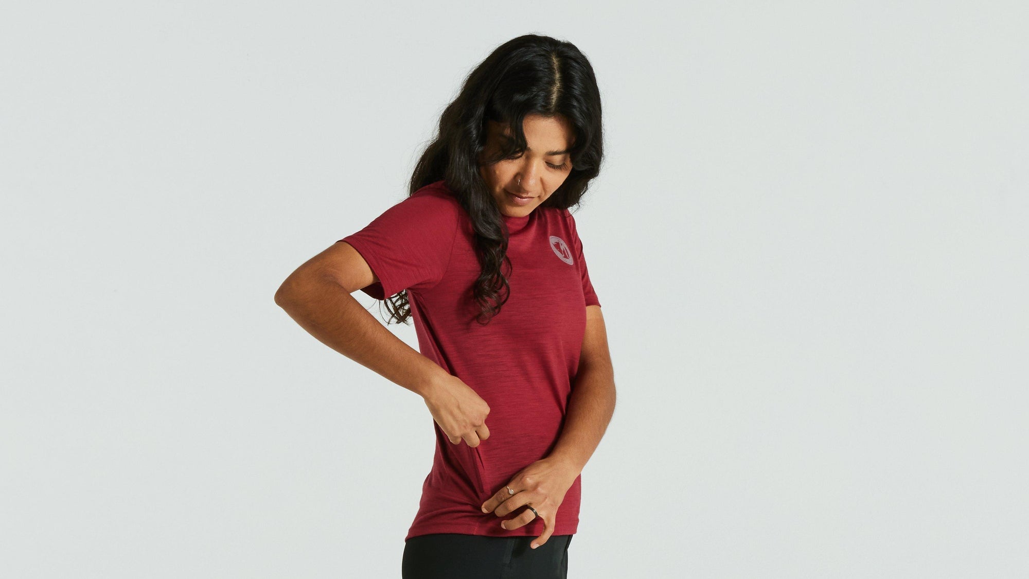 Specialized Women's Fjällräven Wool Short Sleeve Tee - Pomegranate Red