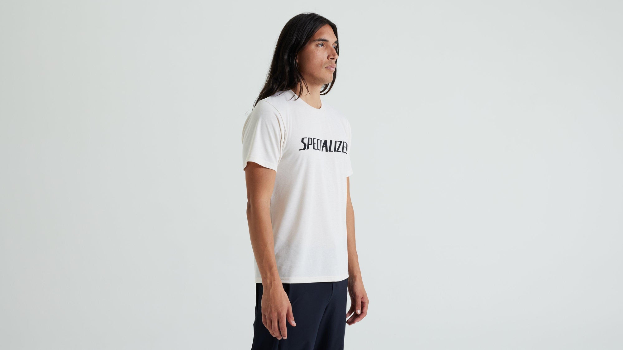 Specialized Men's Wordmark Short Sleeve T-Shirt - Birch White