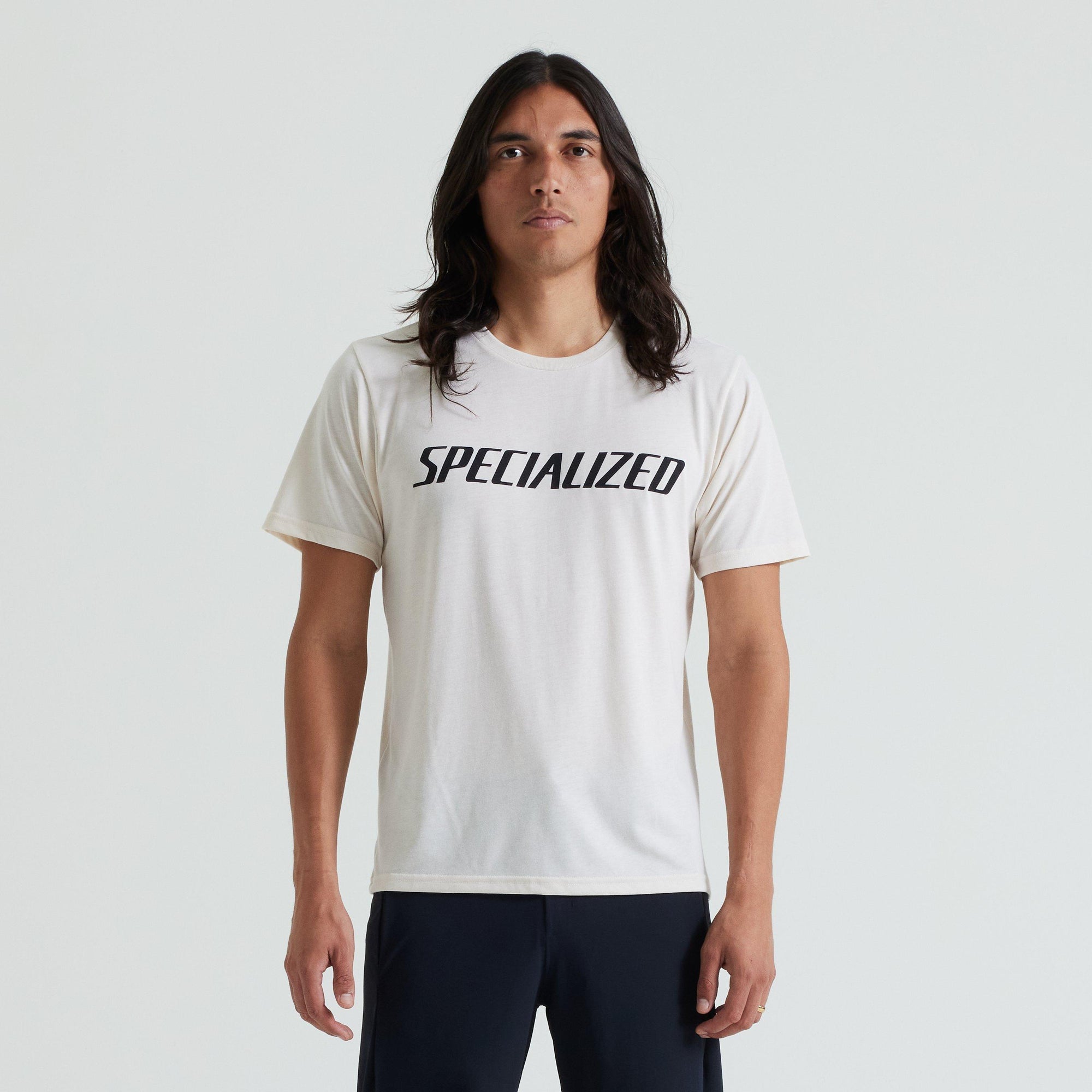 Specialized Men's Wordmark Short Sleeve T-Shirt - Birch White