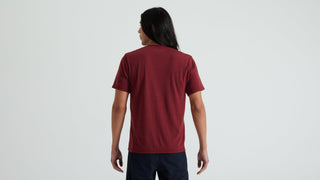 Specialized Men's Wordmark Short Sleeve T-Shirt - Garnet Red
