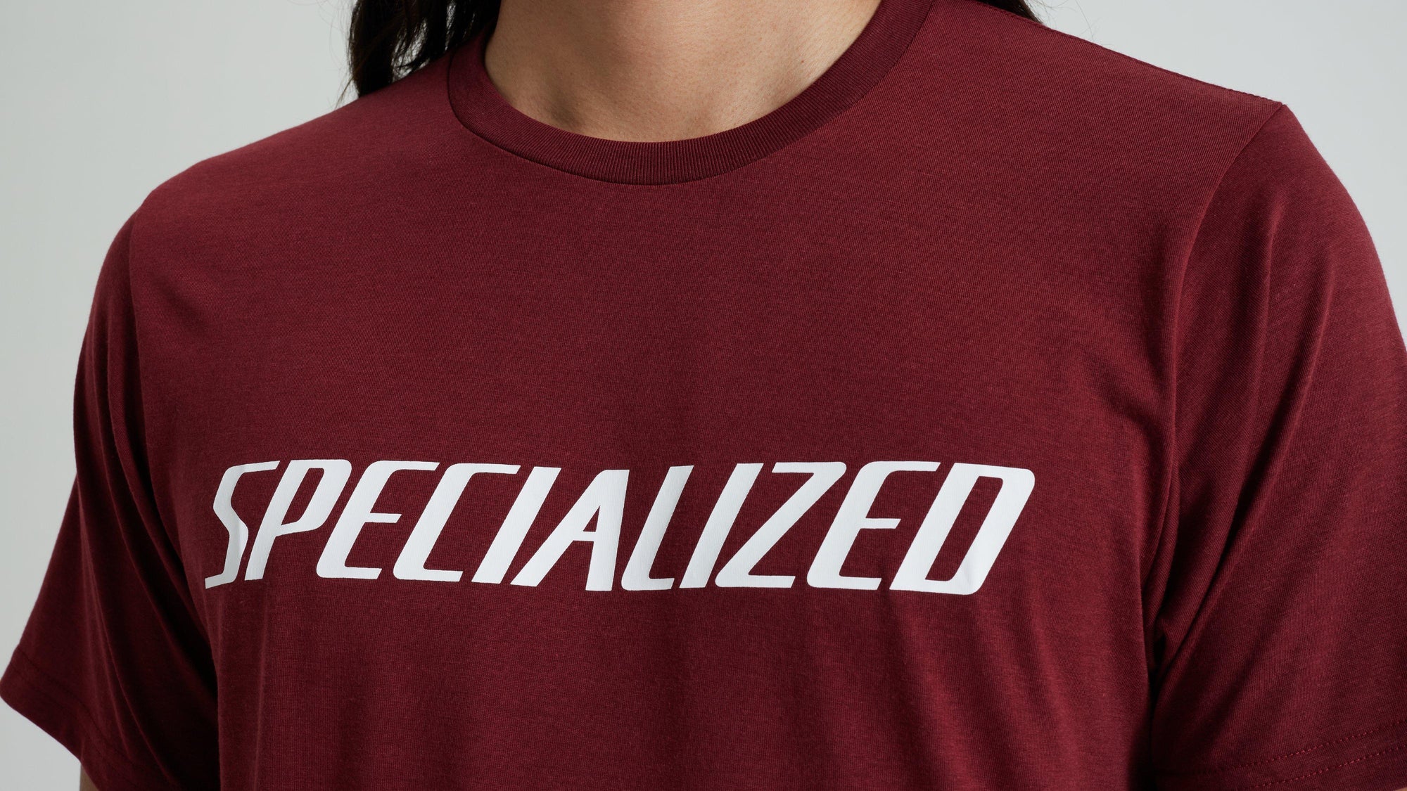 Specialized Men's Wordmark Short Sleeve T-Shirt - Garnet Red