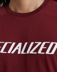 Specialized Men's Wordmark Short Sleeve T-Shirt - Garnet Red