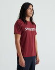 Specialized Men's Wordmark Short Sleeve T-Shirt - Garnet Red