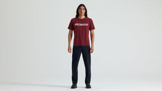 Specialized Men's Wordmark Short Sleeve T-Shirt - Garnet Red