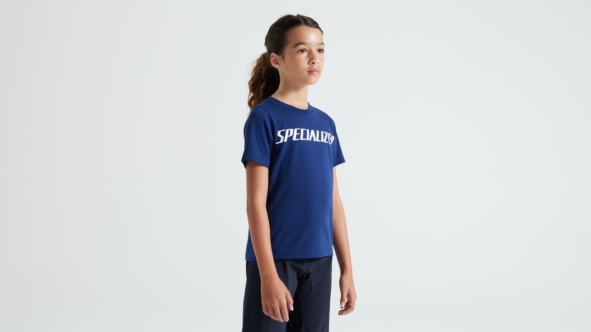 Specialized Youth Wordmark Short Sleeve T-Shirt - Deep Marine