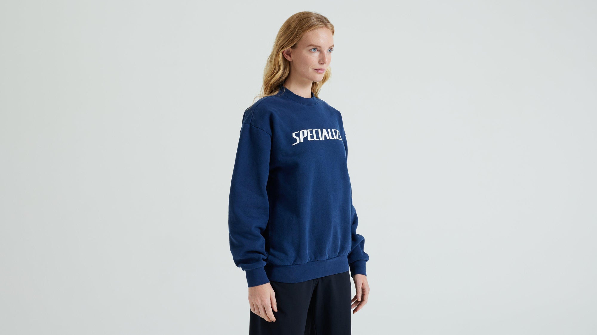 Specialized Wordmark Crewneck Sweatshirt - Deep Marine