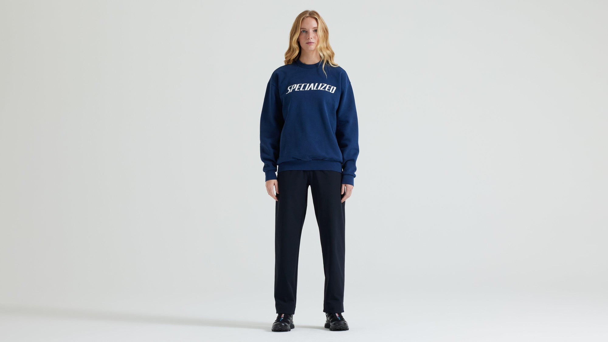 Specialized Wordmark Crewneck Sweatshirt - Deep Marine