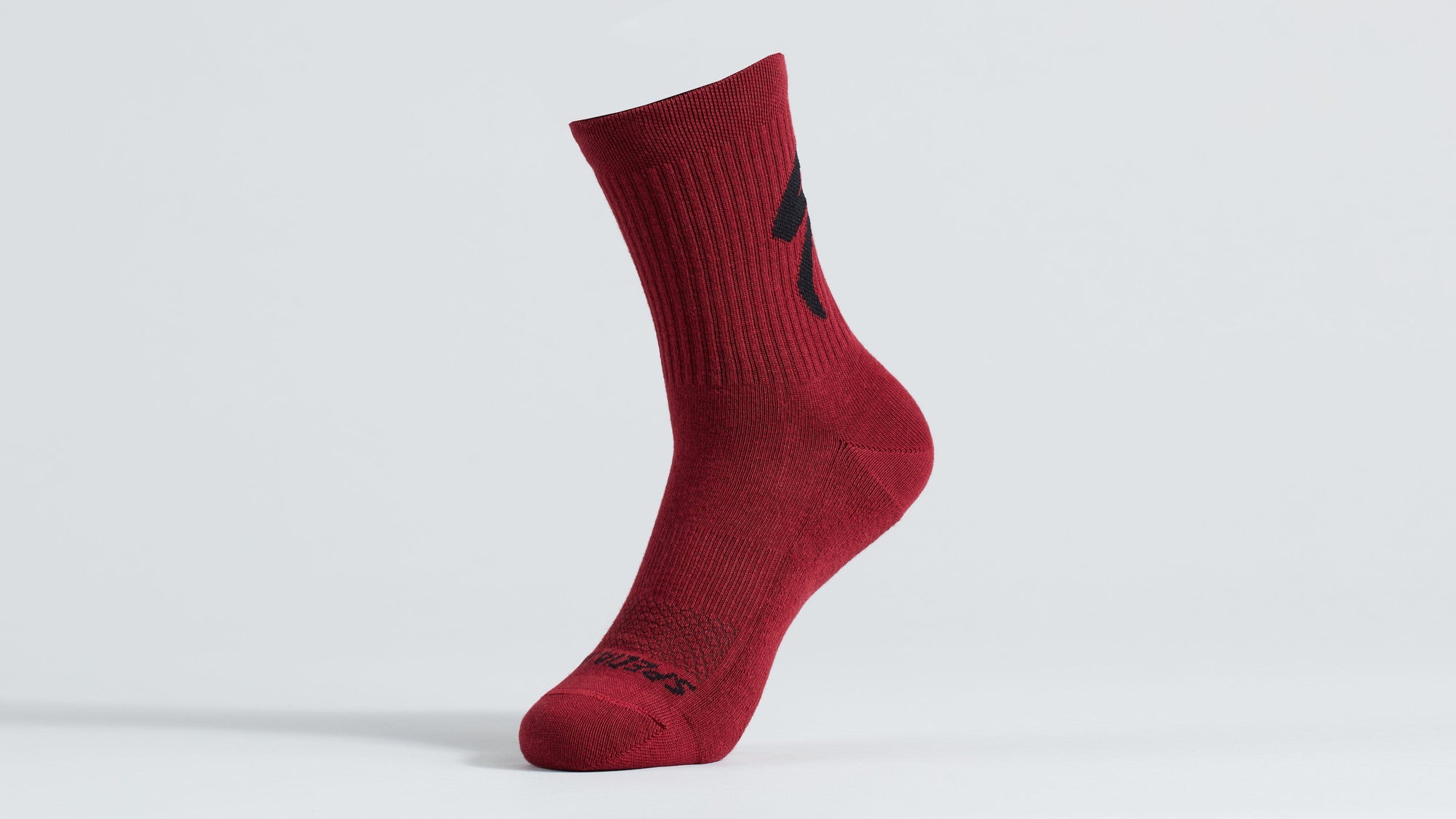 Specialized Cotton Tall Logo Socks - Maroon
