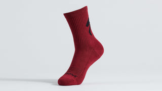 Specialized Cotton Tall Logo Socks - Maroon