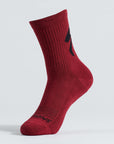 Specialized Cotton Tall Logo Socks - Maroon