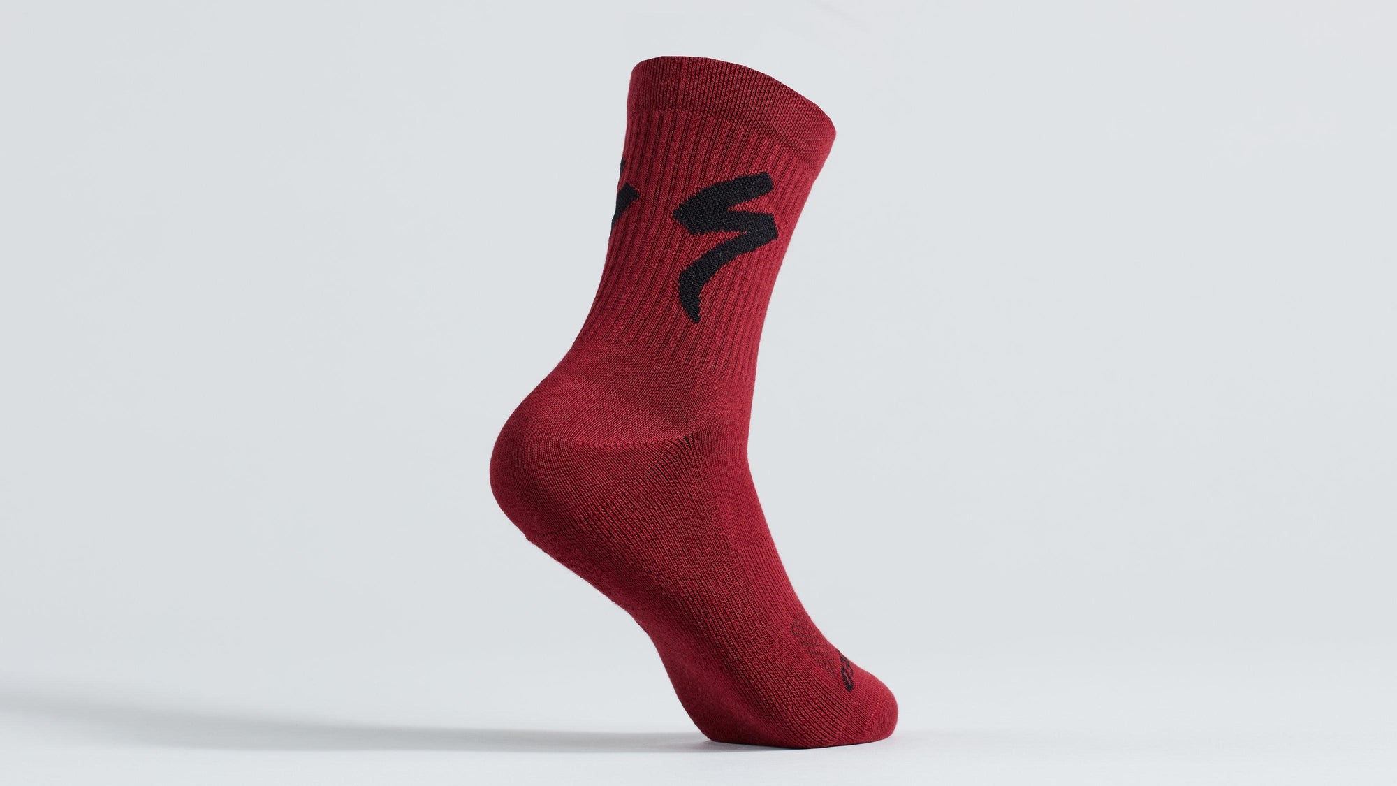 Specialized Cotton Tall Logo Socks - Maroon