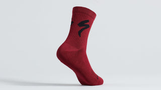 Specialized Cotton Tall Logo Socks - Maroon