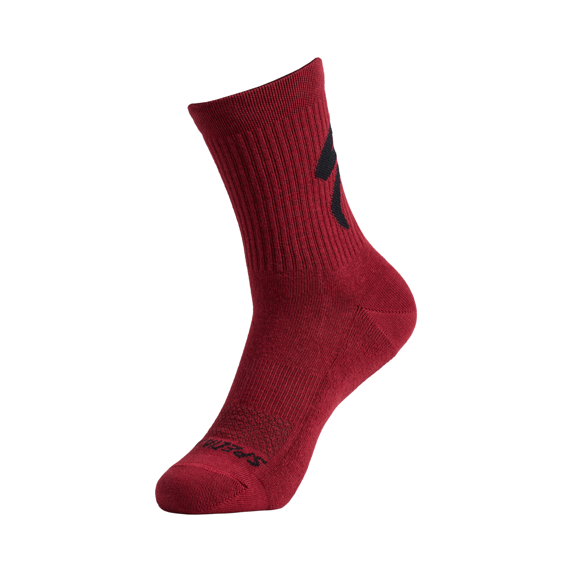 Specialized Cotton Tall Logo Socks - Maroon