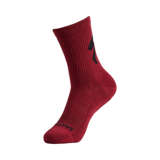 Specialized Cotton Tall Logo Socks - Maroon