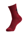 Specialized Cotton Tall Logo Socks - Maroon